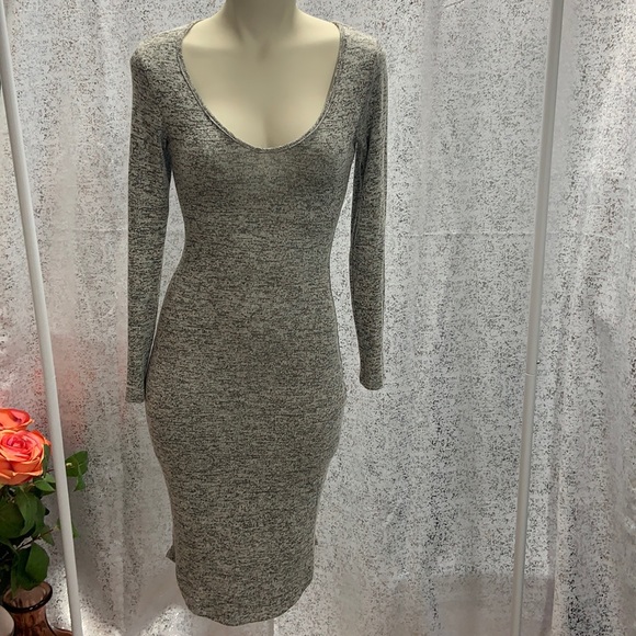 Grey midi dress - Picture 1 of 7
